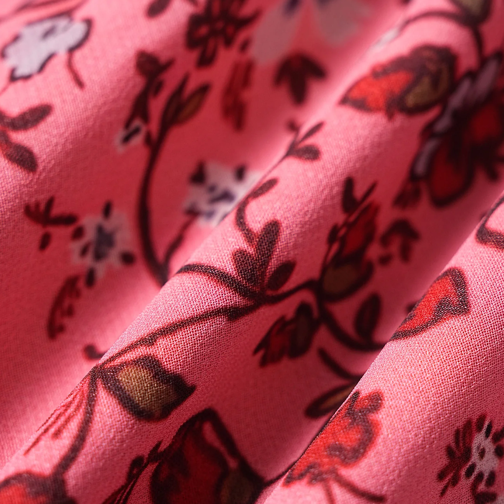 Natural Waist Floral Print A‑Line Chiffon Mini Skirt