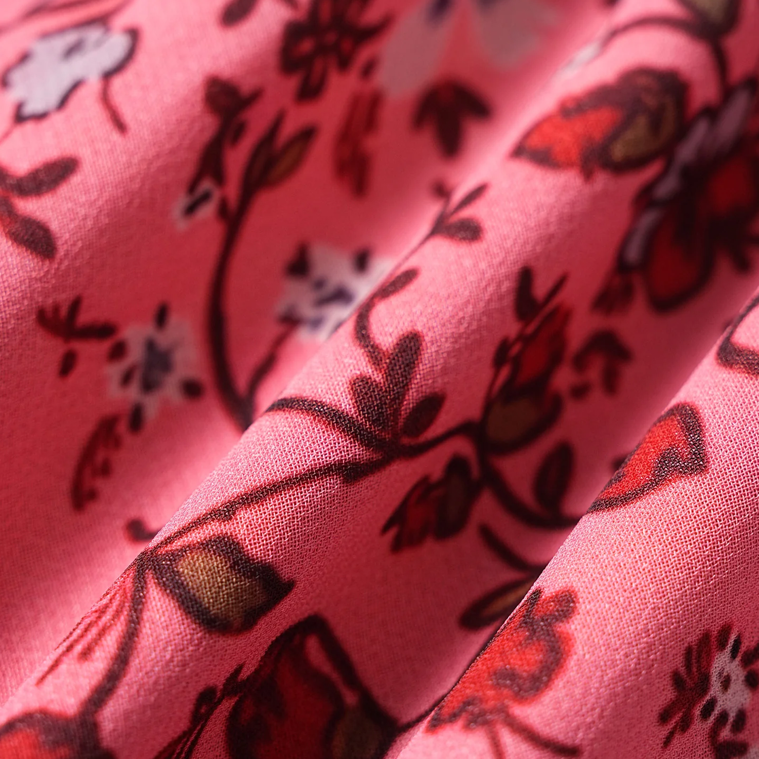 Natural Waist Floral Print A‑Line Chiffon Mini Skirt