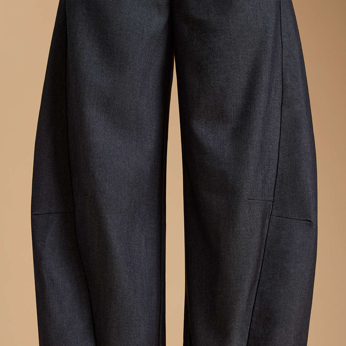 Belted Zipper Closure Wide‑Leg Trousers